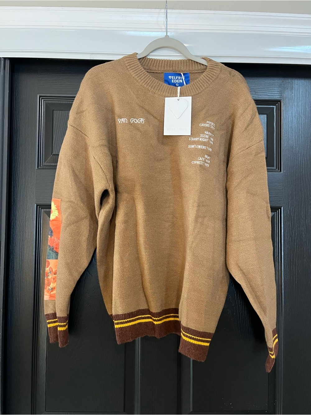 Aelfric Eden Brown Crewneck Van Gogh Sweater
